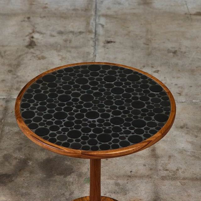 Gordon & Jane Martz Mosaic Black Coin Tile Side Table For Sale - Image 11 of 15
