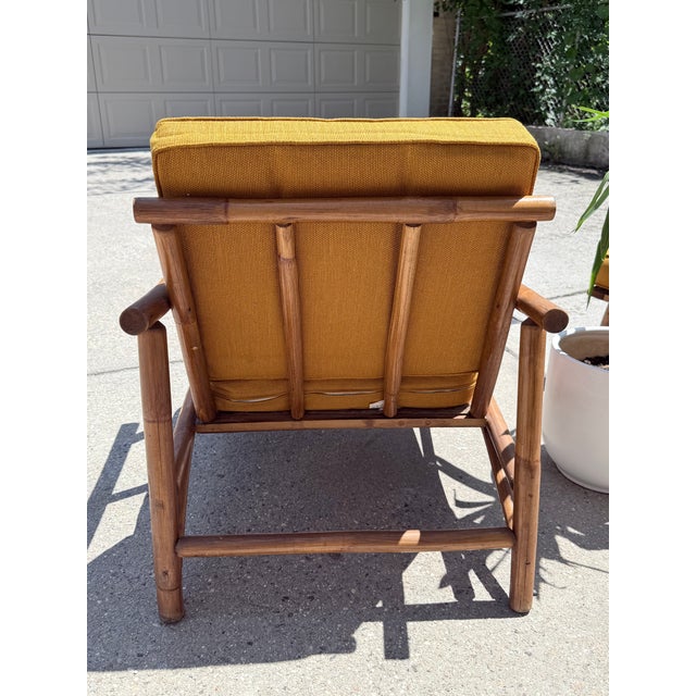 Pair of Vintage Rattan Bamboo Armchairs by Crown Casual Furniture Corp. For Sale In New York - Image 6 of 11