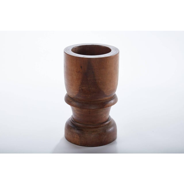 Early 20th century wooden mortar from Argentina Found in the frontier region of the country.