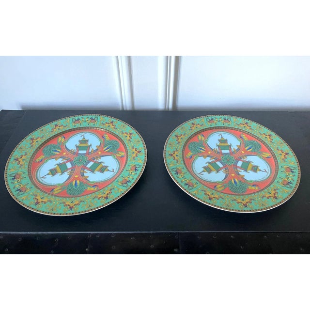 Mid 20th Century Serving Platters by Versace for Rosenthal - A Pair For Sale - Image 5 of 13
