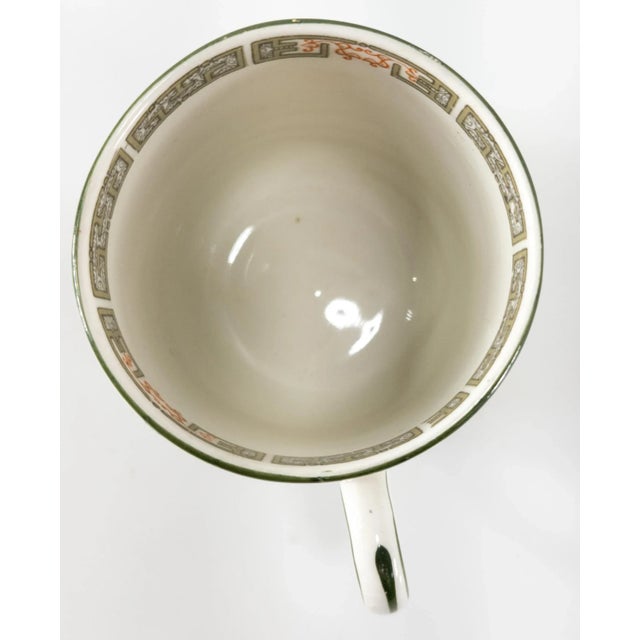 Antique White 19th Century English Staffordshire Ironstone Aesthetic Cup and Saucer by John Maddock & Sons For Sale - Image 8 of 10