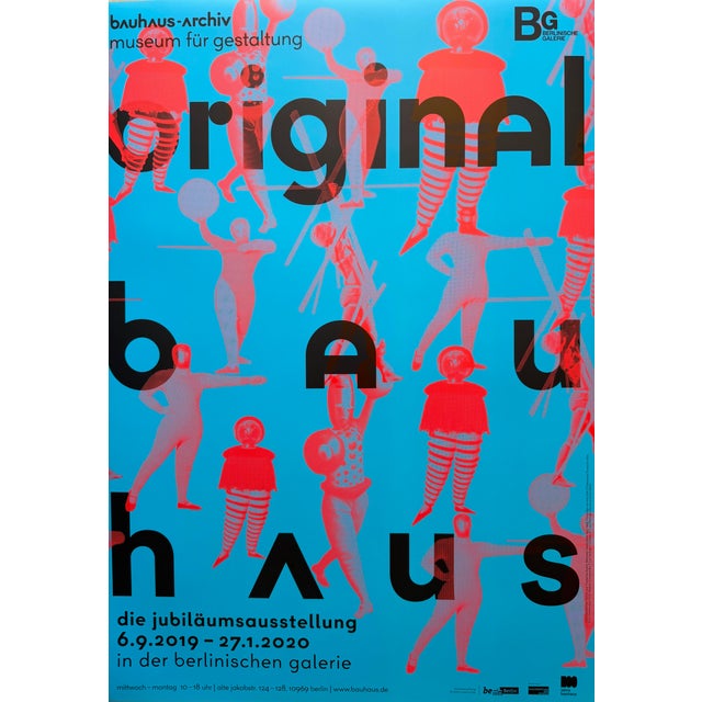 Bauhaus Oskar Schlemmer Figures, Bauhaus Archiv Berlin, 2019, Exhibition Poster For Sale - Image 3 of 11