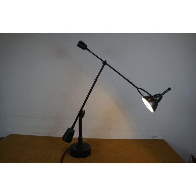 Articulating Metal Swing Arm Architect Pharmacy Library Reading Desk Lamp For Sale - Image 9 of 9