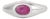 14k White Gold Natural Mozambique Ruby Chic Signet Ring Size 8 For Sale