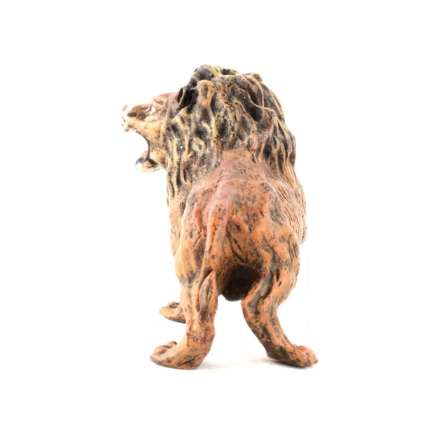 Miniature Lion in Bronze from Bergman Factories, Vienna For Sale - Image 6 of 8
