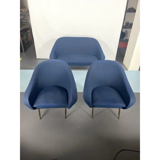 1950s Mid-Century Modern Loveseat and Armchairs by Gastone Rinaldi, 1950s, Set of 3 For Sale - Image 5 of 18