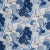 Sample- Schumacher Pearl River Fabric in Blues For Sale