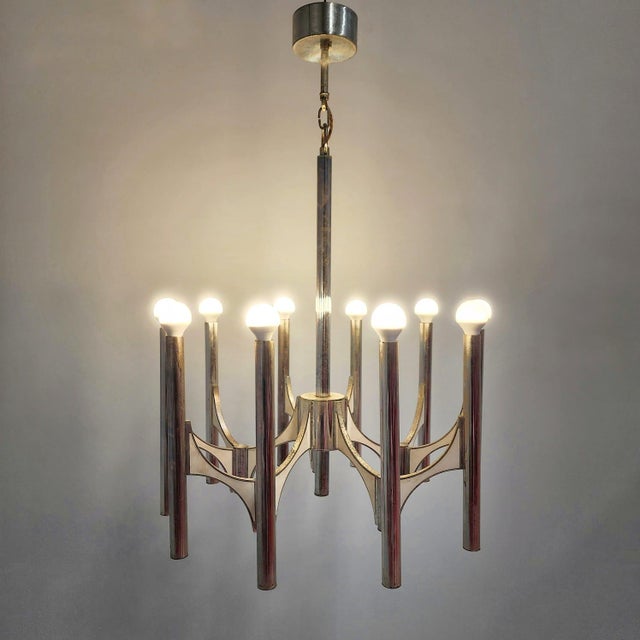 Vintage Chandelier by Gaetano Sciolari for Sciolari, 1970s For Sale - Image 15 of 15