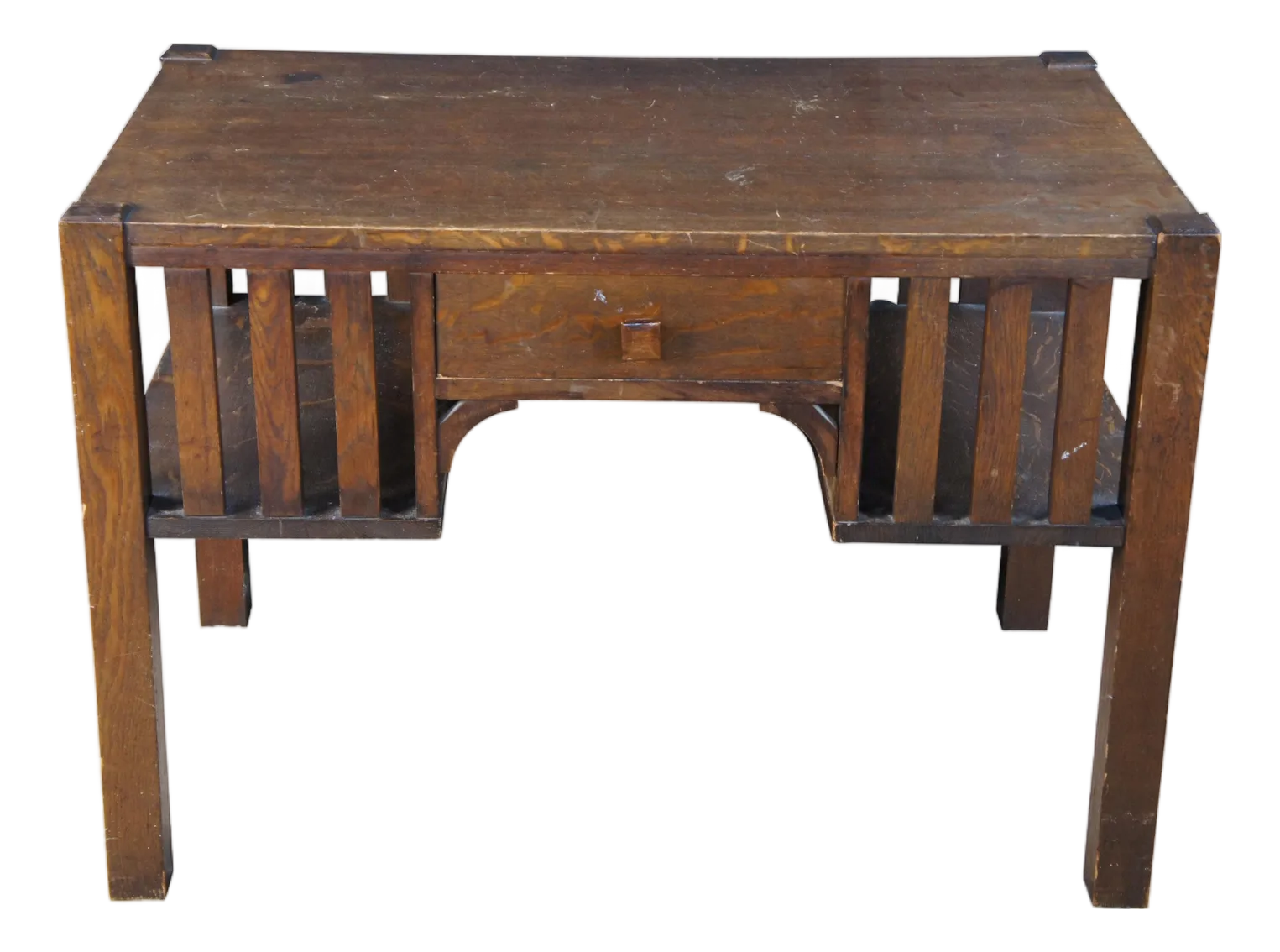 Antique Park Furniture Quartersawn Oak Mission Arts Crafts Library