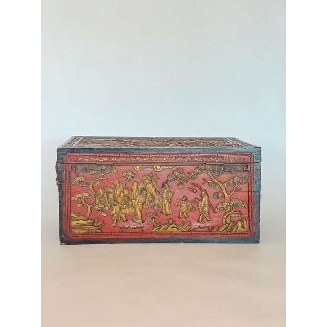 Chinese Mid 20th Century Chinese Camphor Wooden Chest For Sale - Image 3 of 7