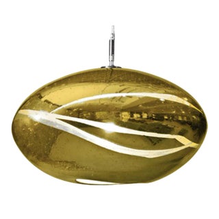 Orbit Pendant Light from the Vista Swirl Collection in Gold For Sale
