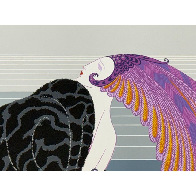 1970s Circa 1977 Erté "Beauty and the Beast" Seriagraph, Framed For Sale - Image 5 of 13