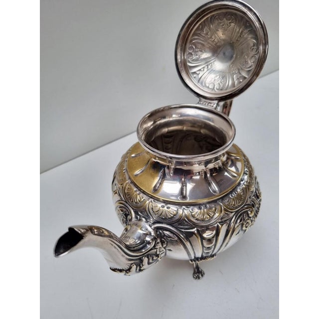Rococo Baroque Style Silver-Plated Coffee and Tea Set, 1890s, Set of 4 For Sale - Image 15 of 18