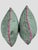 Textile Peacock Blue Chenille Pillow Pair For Sale - Image 7 of 8