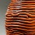 Vintage Hand Coiled Orange Postmodernist Glazed Ceramic Vase, Signed (1973) For Sale - Image 9 of 11