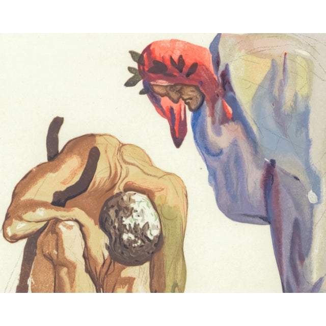 Salvador Dalí 1963 Dalí Divine Comedy Engraving Purgatoire Chant 7 "La Loi De L'Ascension" (The Law of the Climb) For Sale - Image 4 of 9