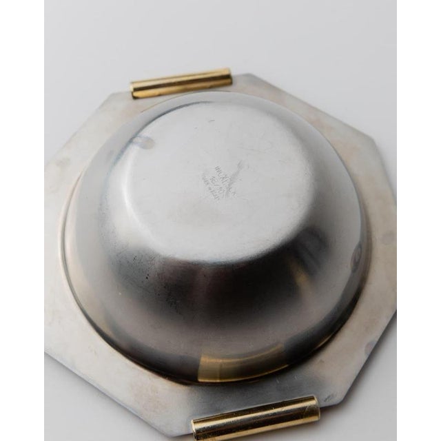 Silver Vintage Stainless Steel Bowls with Gilt Handles, 1980s, Set of 8 For Sale - Image 8 of 11