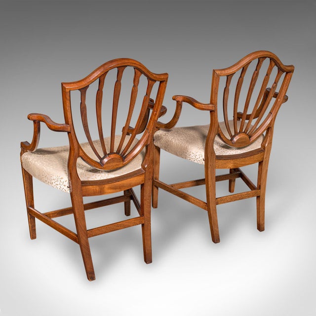 Antique Dining Chair Suite, English, Carver & Slipper Chairs, Georgian, c.1800 For Sale - Image 4 of 12