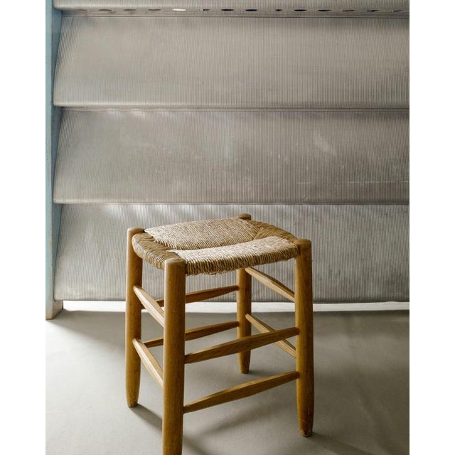 French Mid-Century Wooden N17 Stool by Charlotte Perriand, 1950s For Sale - Image 3 of 6