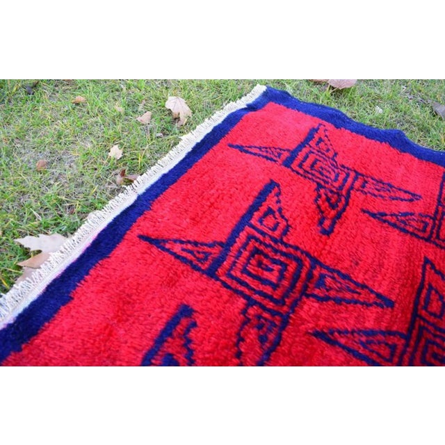 1970s Vintage Angora Mohair Tulu Rug 3'9'' X 5'12'' For Sale - Image 5 of 11