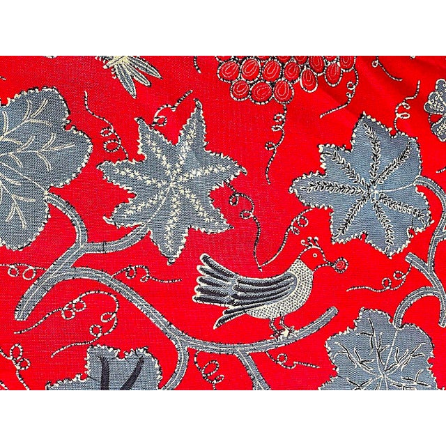 2010s "Les Oiseaux Enchantes" by China Seas/ Quadrille Fabrics Remnant, 3.89 Yards For Sale - Image 5 of 13