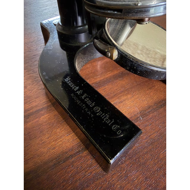 Early 20th Century Bausch & Lomb Brass Microscope in Original Cabinet For Sale - Image 10 of 18