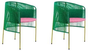 Set of Green Caribe Dining Chairs by Sebastian Herkner