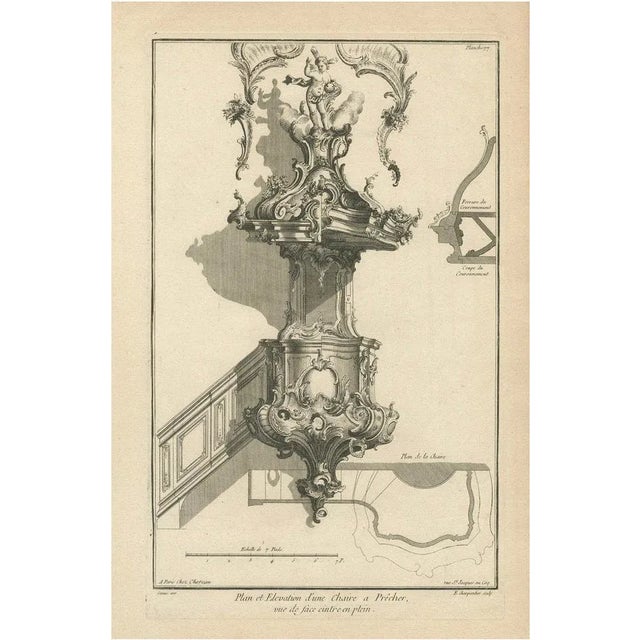 Antique Baroque Sermon Pulpit with Full Arch Elevation, 1740 For Sale - Image 6 of 6