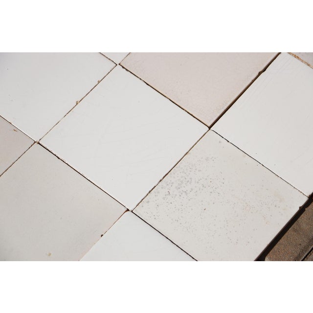 1900s Portuguese Large Antique White & Cream Tiles Set of 32 For Sale - Image 13 of 18