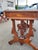 19th Century Victorian Walnut Renaissance Revival New Leather Table For Sale - Image 9 of 9