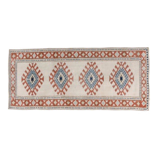 Mid 20th Century Anatolian Decorative Oushak Runner For Sale
