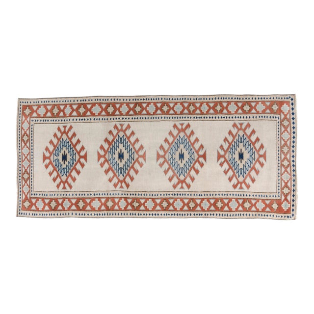 Mid 20th Century Anatolian Decorative Oushak Runner For Sale