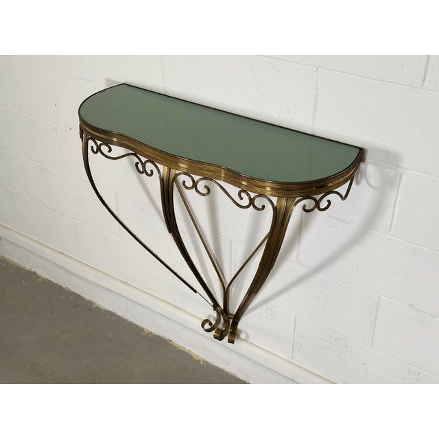 Brass Wall Console, 1960s For Sale - Image 6 of 13
