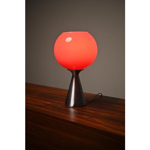 Red Space Age Table Lamp in Aluminum from Erco For Sale - Image 8 of 12