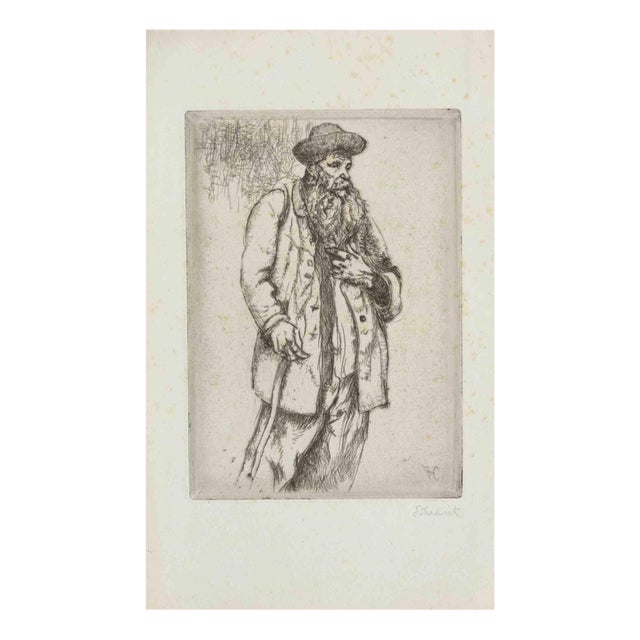 Francis Brooks Chadwick, Portrait of Man, Etching, 1915 For Sale