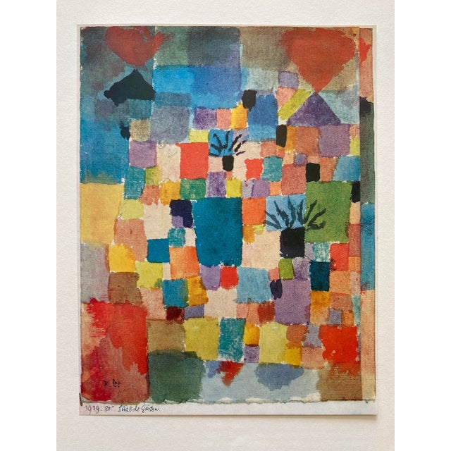Paul Klee Vintage 1967 First Edition Modernist Lithograph Print " Southern Tunisian Garden " 1919 For Sale - Image 9 of 9