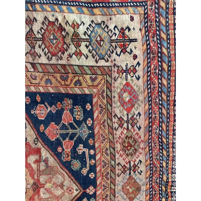 Antique Rustic Wool Rug For Sale - Image 6 of 18