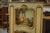 Trumeau Mirror with Crackled Patina and Oil on Panel Depicting a 19th-Century Romantic Scene For Sale - Image 5 of 12