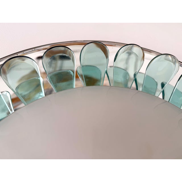 Sconce Mirror and Glass by Fontana Arte. Italy, 1950s For Sale - Image 12 of 14