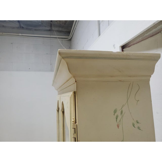 French Country 1990s Ethan Allen Secretary Desk French Country Paint decorated For Sale - Image 3 of 14