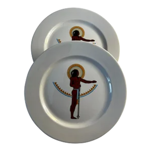 Vintage Jackson China Native Brave Plates- Set of 2