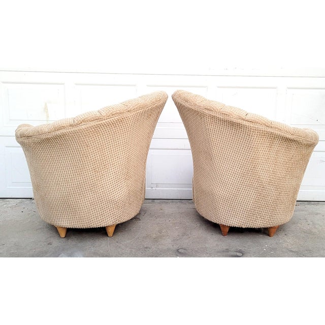 1960s Vintage Art Deco Vladimir Kagan Inspired Clam Shell Chairs ...