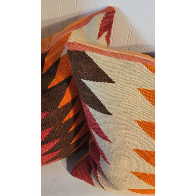 1930s 1930s Pair of Eye Dazzler Pillows For Sale - Image 5 of 6