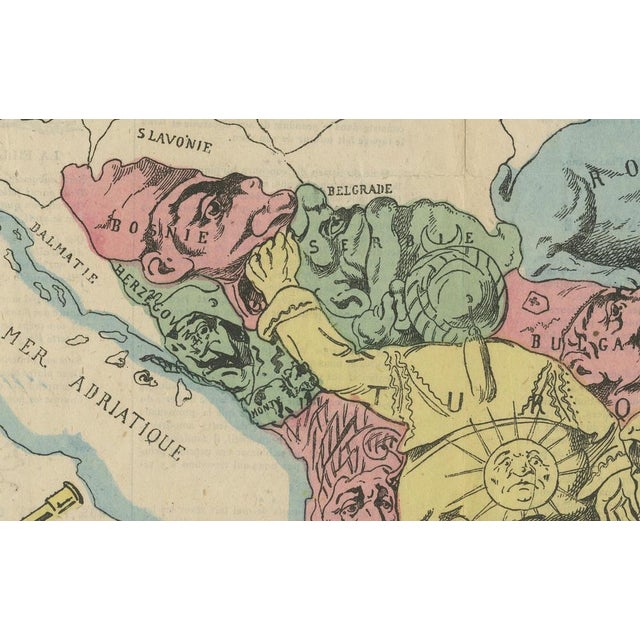 Satirical Map of the Eastern War, 1877 For Sale - Image 4 of 6