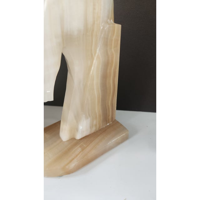 1960s Mid-Century Mexican Banded Onyx Horse Head Bookends – Western Ranch Decor (Pair) For Sale - Image 9 of 17