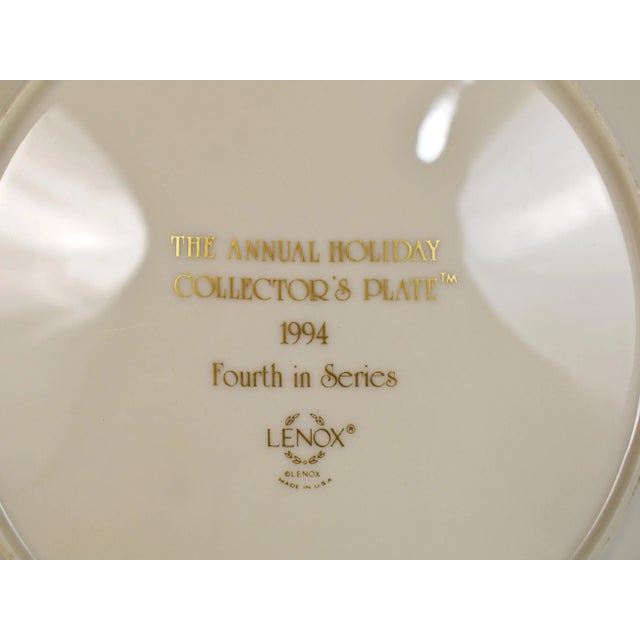 1994 Lenox the Annual Holiday Collection's Santa Claus Christmas Plate For Sale - Image 6 of 8