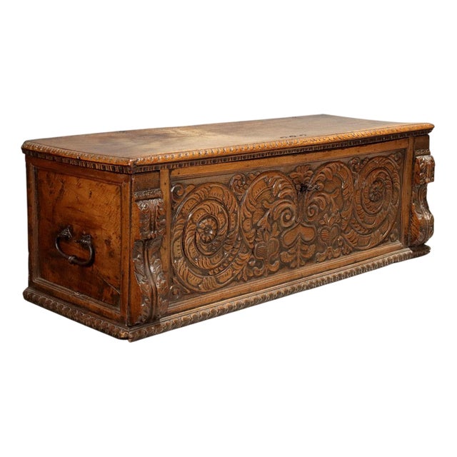Walnut Chest, Italy, Early 18th Century For Sale