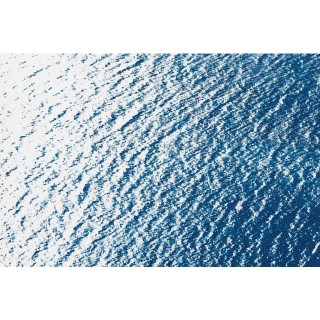 2010s "Smooth Bay in the Mediterranean" Contemporary Diptych on Watercolor Paper Cyanotype - Set of 2 For Sale - Image 5 of 11