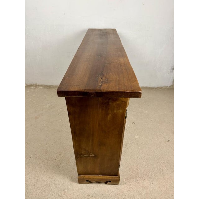Spanish Rustic Walnut Sideboard with Three Drawers, 1930 For Sale - Image 6 of 12