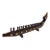 1960s Handmade Kerala Snake Boat Chundan Vallam Wooden Model India Brass Inlay Decor For Sale